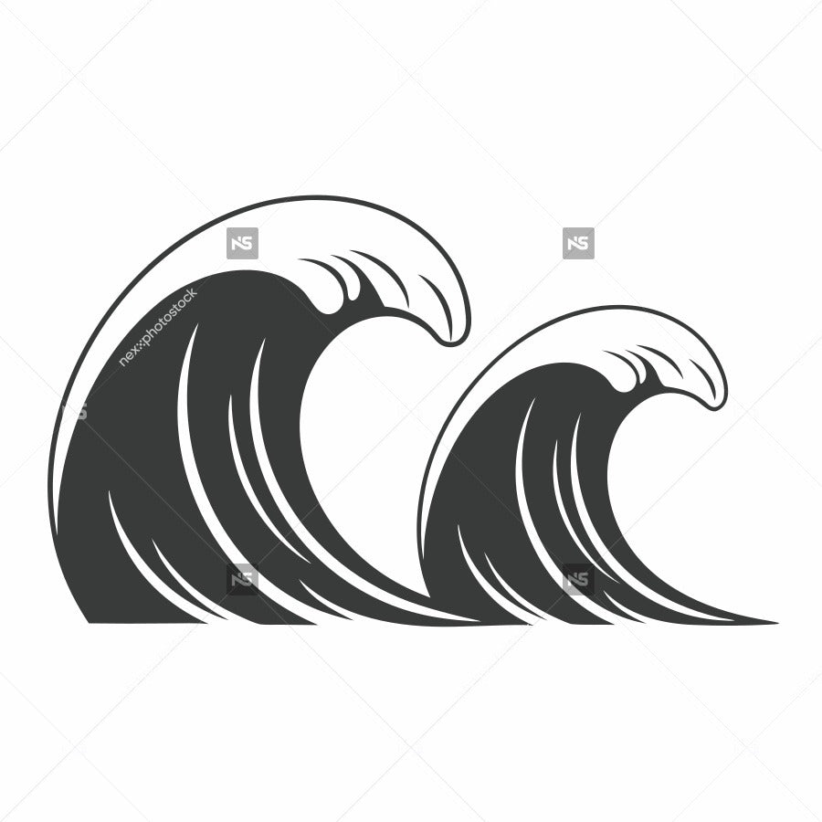 Black And White Wave Design (2) — Stock Vector