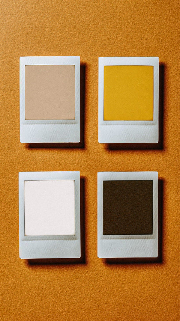 Four Color Samples Displayed Side By Side Showcasing A Range Of Hues From Light To Dark — Stock Photo