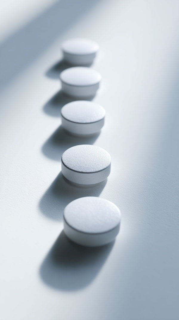 Pill Bottles In A Row — Stock Photo
