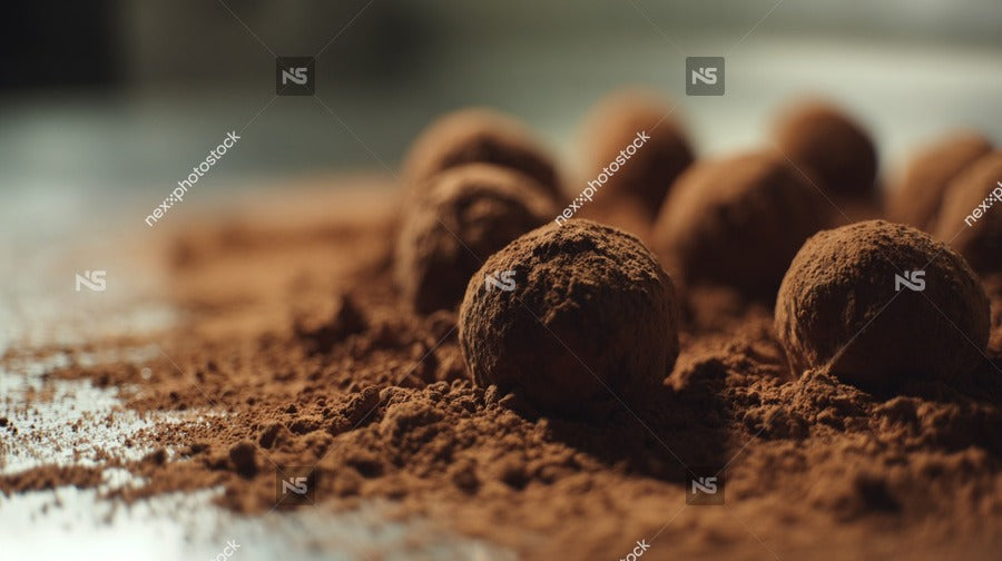 Chocolate Truffles On Table — Stock Photo