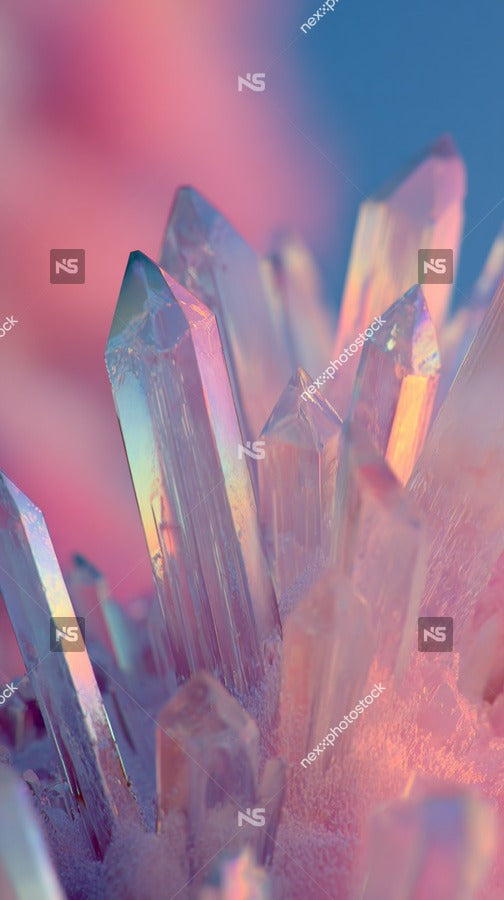 Crystalline Formations In A Vibrant Display Of Pink And Purple Hues Showcasing The Intricate Structure And Unique Beauty Of These Natural Wonders — Stock Photo