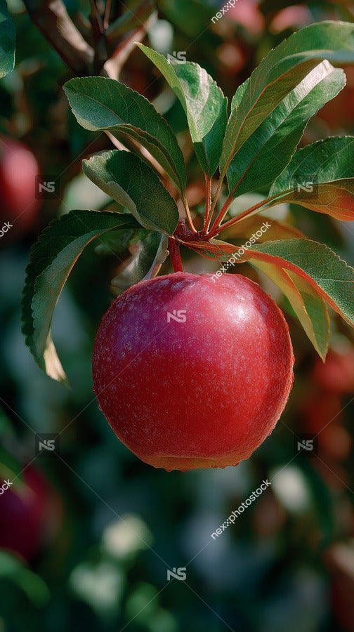 Shows A Close Up Of An Apple Tree With Ripe Apples Hanging From Its Branches — Stock Photo