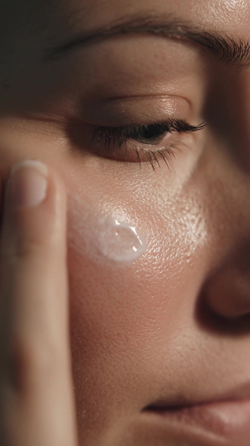 woman applying skincare product - Stock Video