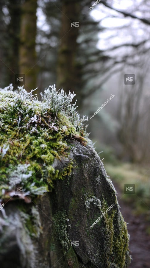 Moss Covered Rock In Forest — Stock Photo
