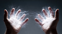 Human Hands Manipulating Electrical Energy — Stock Photo