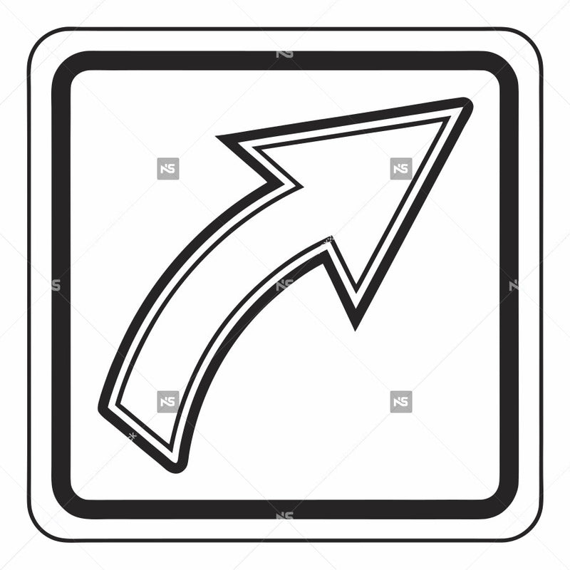 Arrow Sign With Black Border — Stock Vector