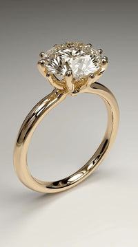 a gold ring with a diamond centerpiece - Stock Video