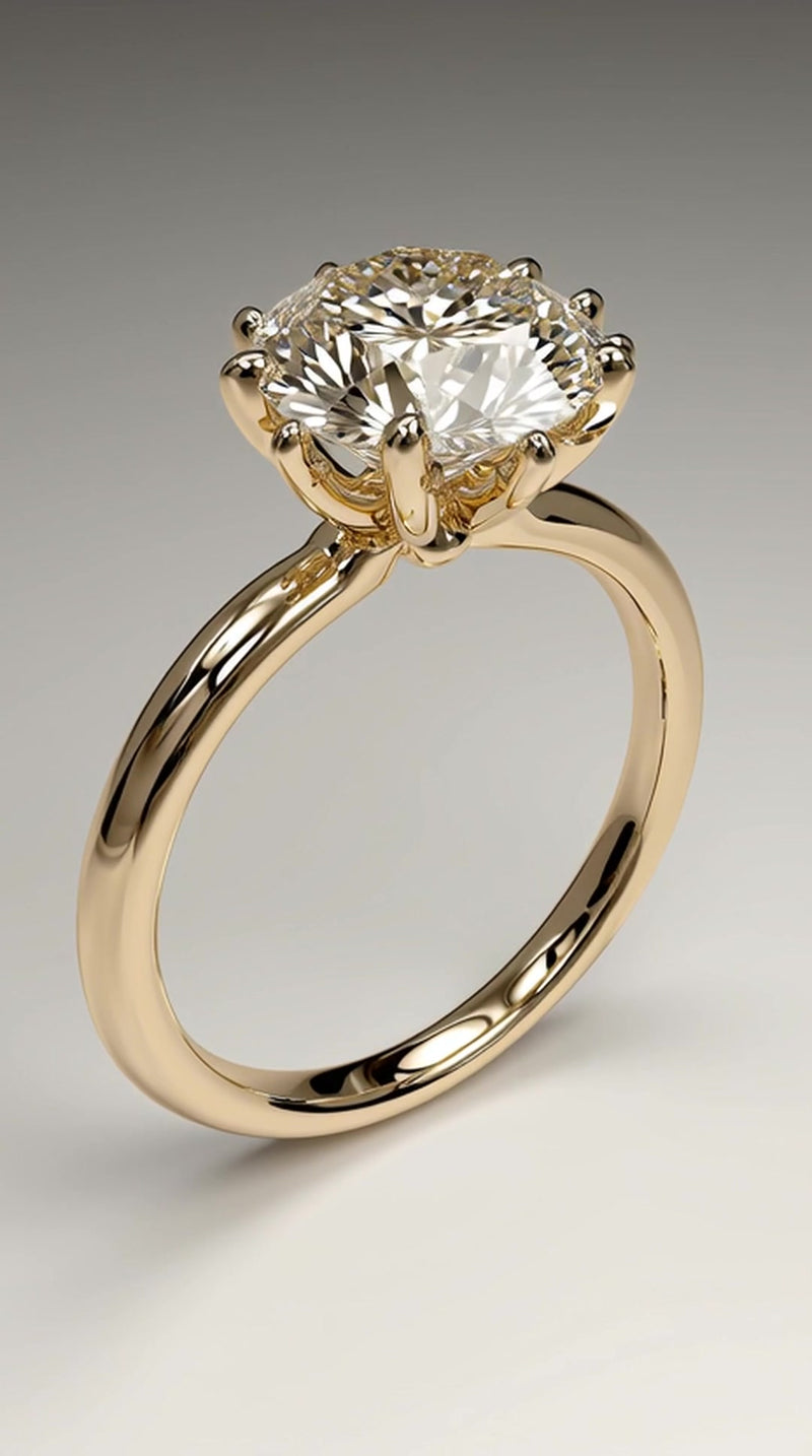 a gold ring with a diamond centerpiece - Stock Video