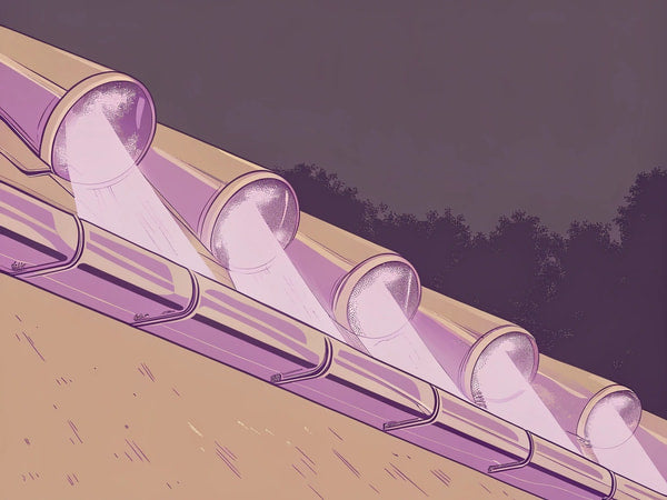 Solar Panels In A Row — Stock Illustration