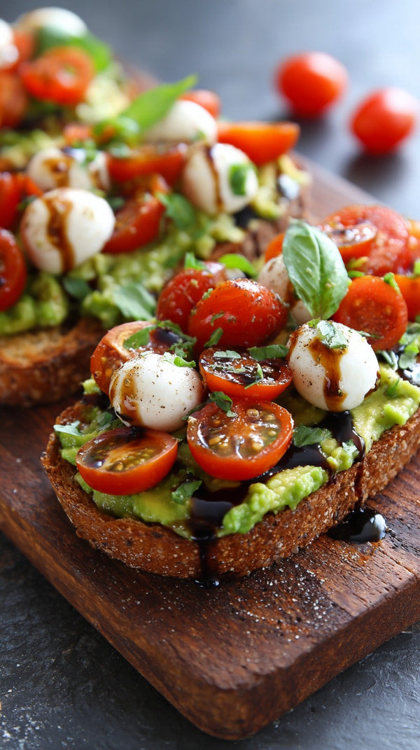 Tomato Bruschetta On A Cutting Board — Stock Photo