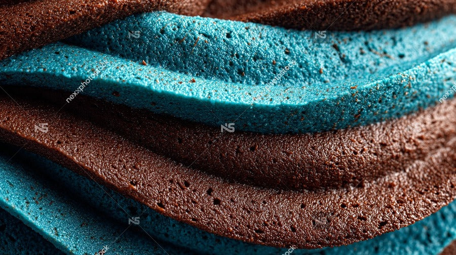A Close Up Image Of A Chocolate Chip Cookie Dough Rolled In Blue Sprinkles Showcasing Its Texture And Color Contrast — Stock Photo