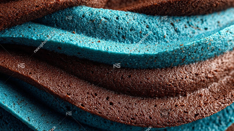 A Close Up Image Of A Chocolate Chip Cookie Dough Rolled In Blue Sprinkles Showcasing Its Texture And Color Contrast — Stock Photo