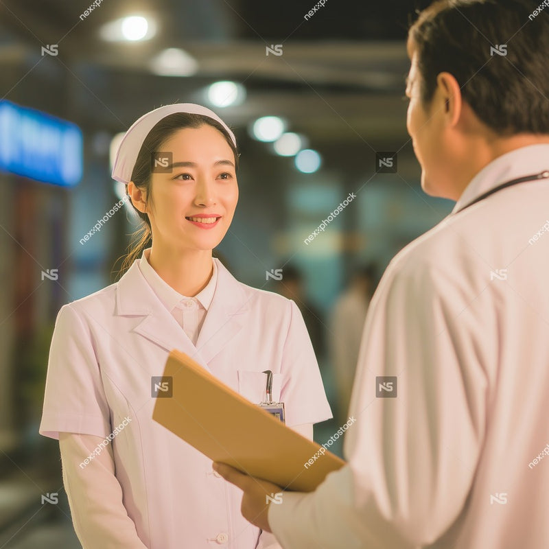 A Photograph Capturing An Interaction Between Two Individuals In What To Be A Professional Setting — Stock Photo