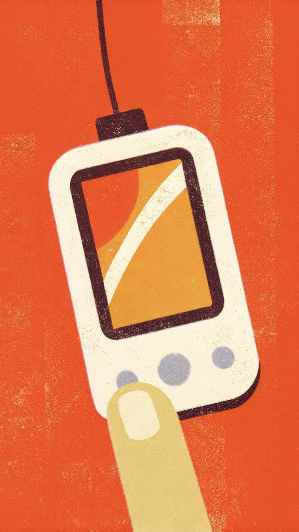 A Person Holding A Medical Device Specifically An Ecg Monitor With A Focus On The Device And Its Screen Heartbeat Patterns — Stock Illustration