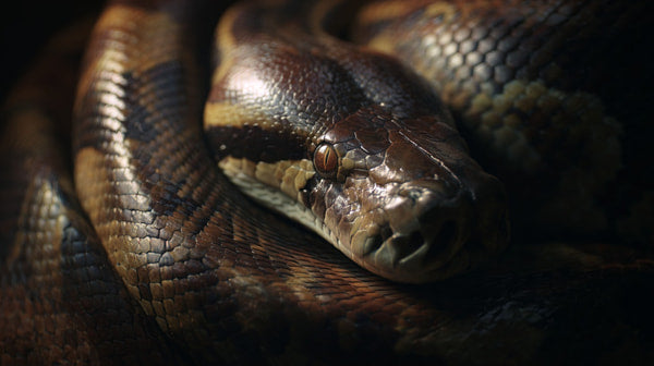 Close Up Of A Snake Coiled — Stock Photo