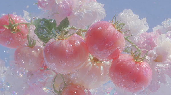 Cherry Blossoms Are In Full Bloom With A Cluster Of Pink Flowers And Green Leaves Against A Blue Background — Stock Photo