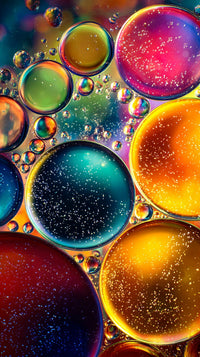 Colorful Bubbles In A Close Up Photo — Stock Photo