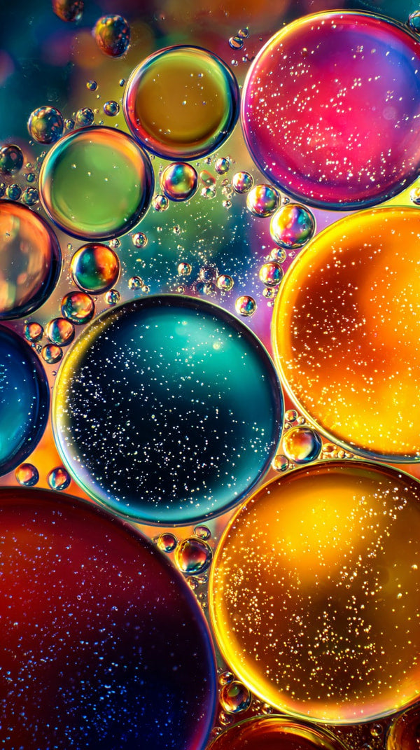 Colorful Bubbles In A Close Up Photo — Stock Photo
