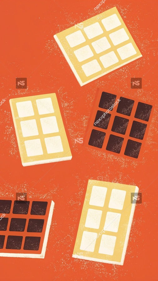 Vintage Advertisement An Assortment Of Baking Supplies Including Trays And Pans Displayed On A Red Background With A White Border — Stock Illustration