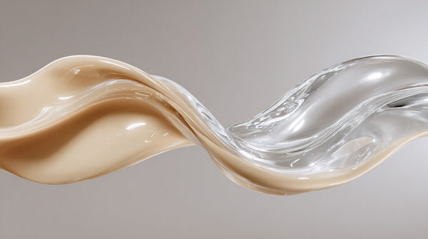 Transparent Liquid Flowing Smoothly Through The Air Creating A Mesmerizing Wave Like Effect — Stock Photo