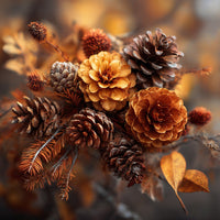 Autumnal Pinecone Bouquet — Stock Photo