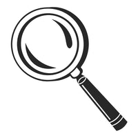A Black And White Icon Of A Magnifying Glass Commonly Used To Represent Search Investigation Functions In Various Applications — Stock Vector