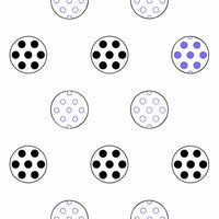 Circular Pattern Alternating Blue And White Dots Arranged In A Repeating Pattern With Connecting Lines — Stock Vector