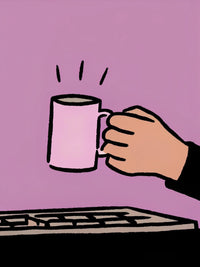 Human Hand Holding A Coffee Cup — Stock Illustration