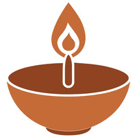 An Illuminated Diwali Candle In A Bowl With A Wick And Flame Visible Set Against A Plain Background — Stock Vector