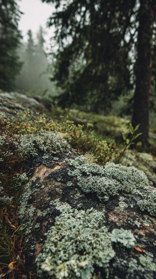 Moss Covered Rock Forest Path — Stock Photo