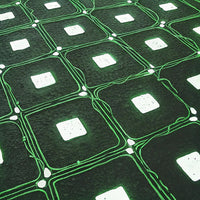 Displays A Close Up View Of A Surface With A Pattern Consisting Of Green Hexagons Arranged In A Grid Like Fashion — Stock Illustration