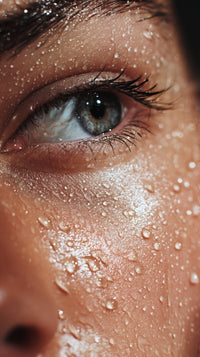 A Close Up Portrait Of A Person With Their Face Filling Most Of The Frame — Stock Photo