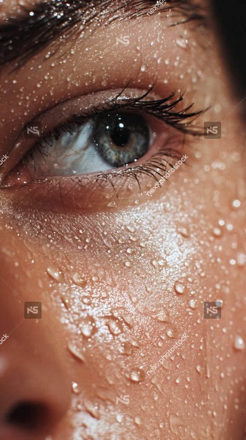 A Close Up Portrait Of A Person With Their Face Filling Most Of The Frame — Stock Photo