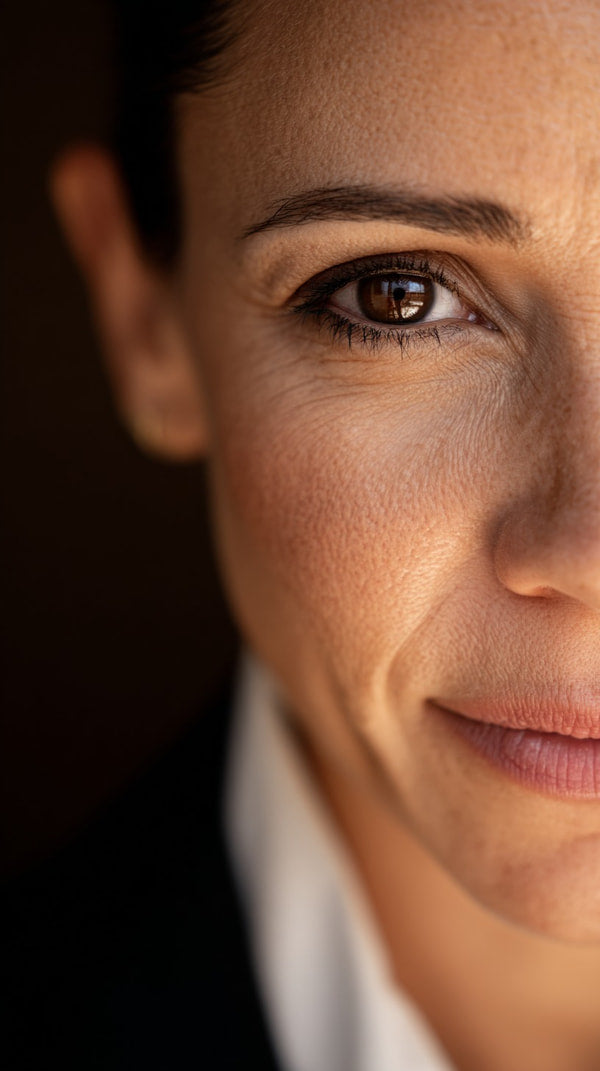 A Digital Portrait Of A Woman With A Pixelated Effect Showcasing Her Face And Upper Torso — Stock Photo