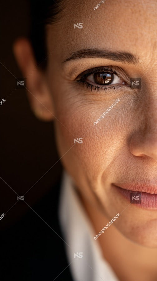A Digital Portrait Of A Woman With A Pixelated Effect Showcasing Her Face And Upper Torso — Stock Photo