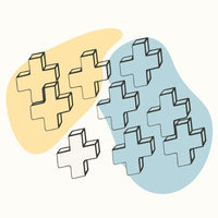 Crosses And Plus Signs — Stock Vector