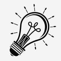 Black And White Illustration Of A Light Bulb With A Fuse On Top Set Against A White Background — Stock Vector
