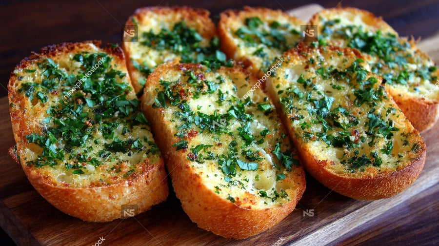 Sliced Bread With Herbs — Stock Photo