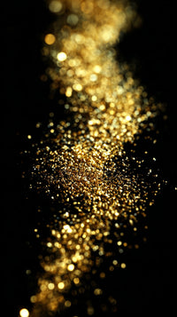 Glittering Confetti In Close Up With A Dark Background And Bokeh Effect From Camera Flash — Stock Photo