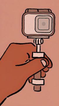 Gopro Camera With Mount — Stock Illustration