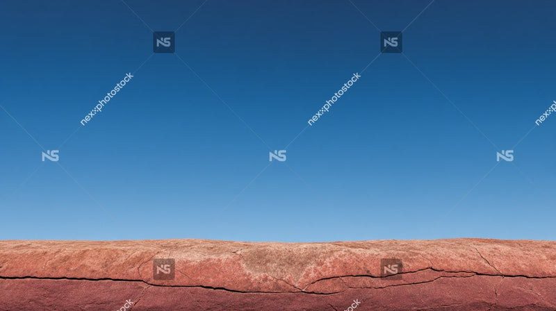 Presents A Striking View Of A Rocky Cliff Face With A Clear Blue Sky In The Background — Stock Photo
