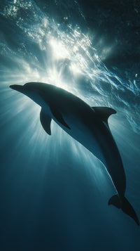 A Dolphin Swimming Underwater In The Ocean — Stock Photo