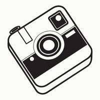 Polaroid Camera With Black And White Filter — Stock Vector