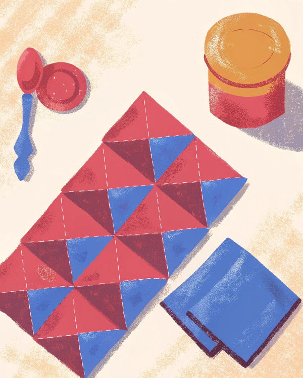 Origami Kit With Instructions — Stock Illustration