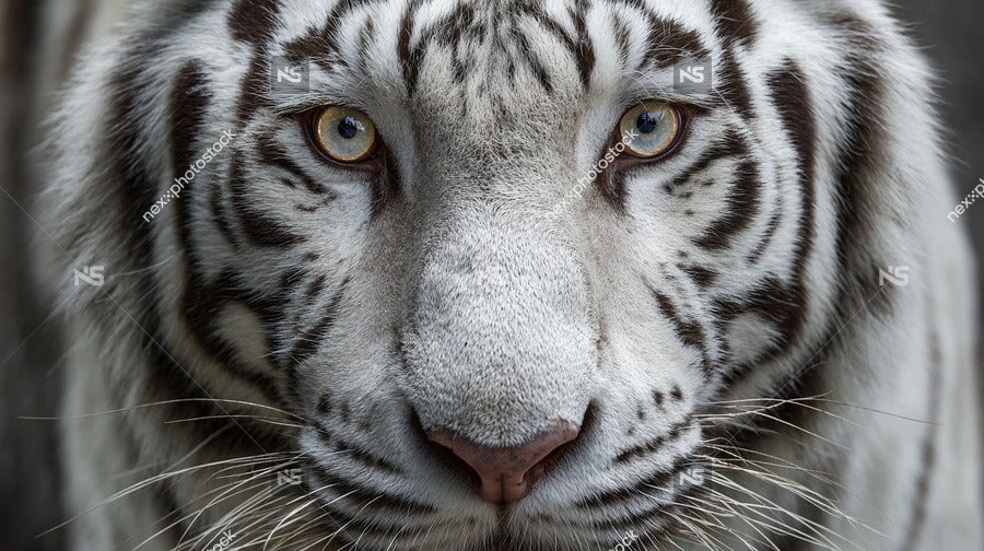 Tiger Portrait With Close Up View Of Tiger S Face And Eye Showcasing Its Distinctive Stripes And Intense Gaze — Stock Photo