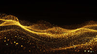 golden lights illuminate a dark background creating an abstract pattern of light and shadow - Stock Video