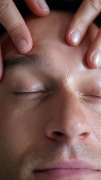 a person s face is visible but it is not clear if they are receiving a facial treatment if them - Stock Video