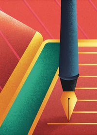 A Vintage Typewriter With A Paper Background Vibrant Colors And A Line Of Text — Stock Illustration