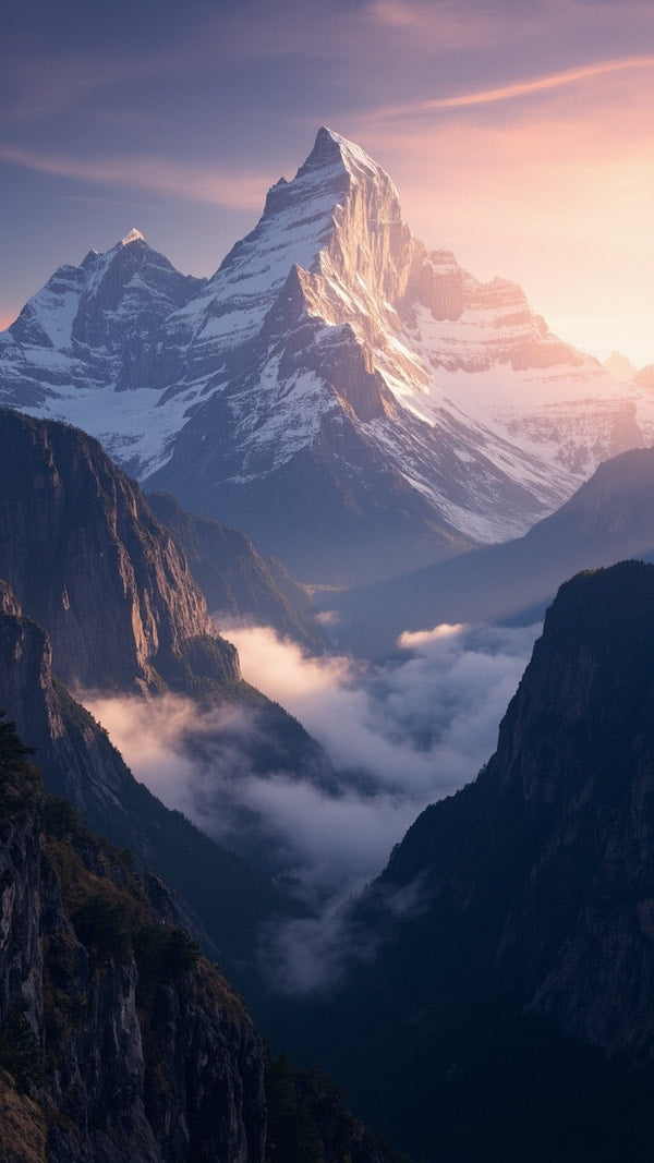 Captures A Breathtaking View Of A Majestic Mountain Range With The Towering Peak Of Mount Everest As The Focal Point — Stock Photo