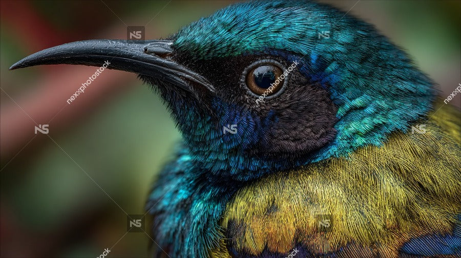 A Blue Bird With Vibrant Turquoise Feathers Captured In A Close Up Shot Against A Blurred Background — Stock Photo